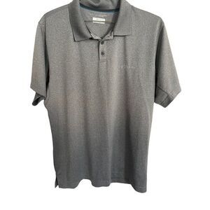 Columbia Mens Grey Omni Shade Sun Protection Short Sleeve Polo Shirt XL